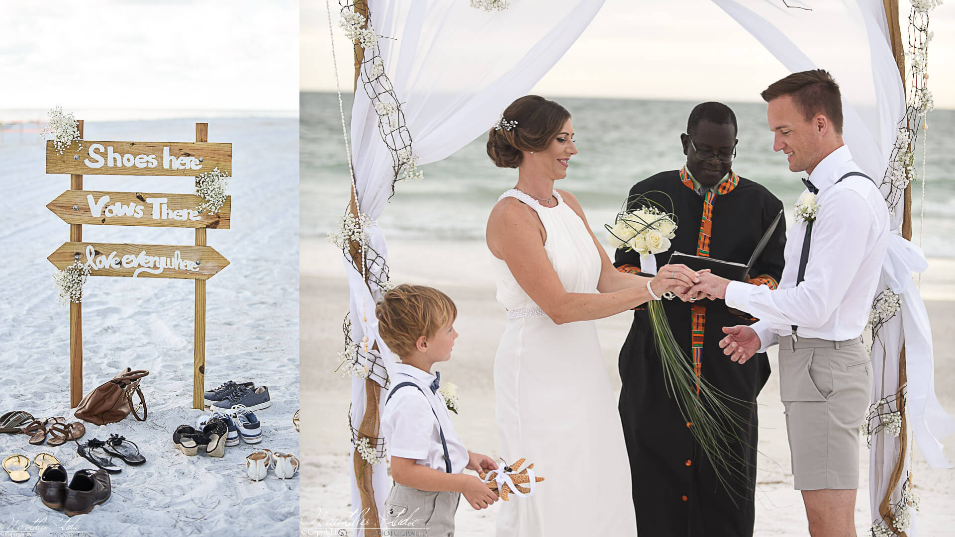 Photo of bohemian beach wedding in Florida