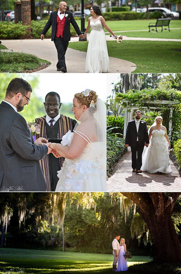 Orlando Wedding photos of couples in gardens and historic locations
