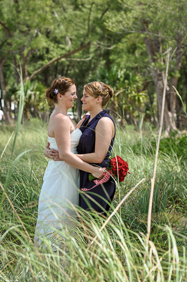 Same sex weddings in Florida photo of couple holding each other